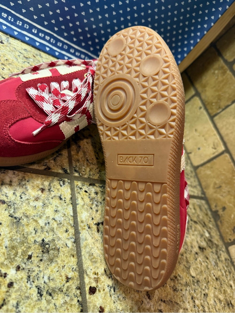 Women’s Red Sneakers with Cream Accents — Casual Athletic Style - Picture 6 of 7